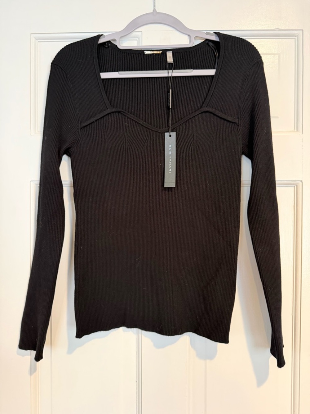 NWT Elie Tahari Contour Neck Rib Sweater - Picture 3 of 6